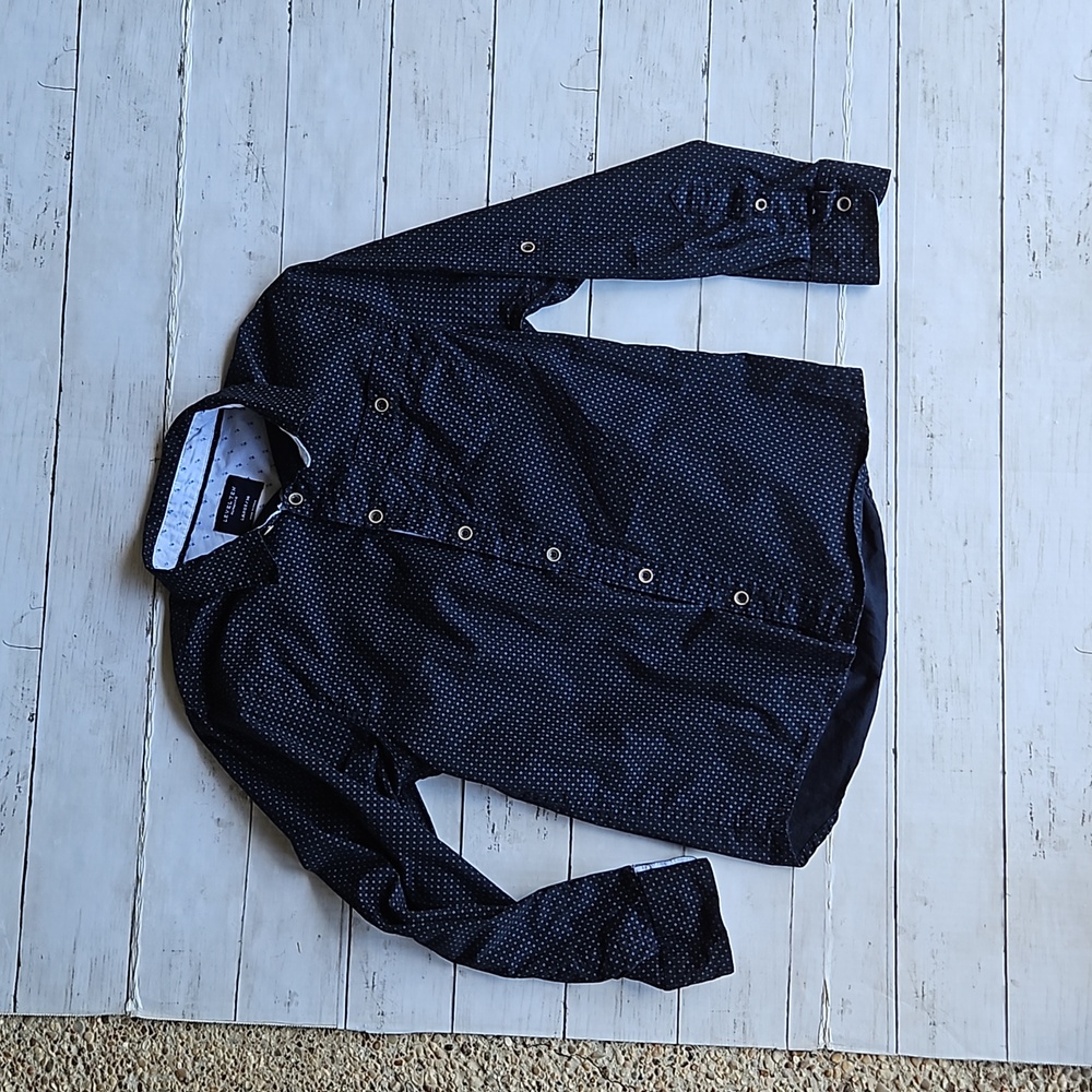 Navy Button Up Shirt‎ Size Large/14